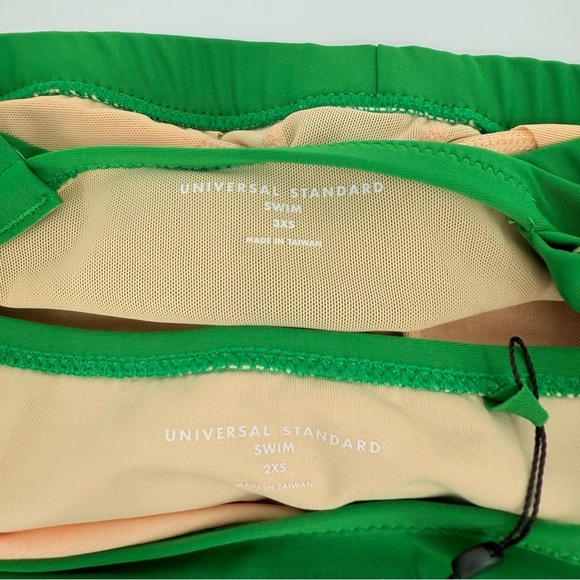 Universal Standard 2-Piece Twist Front Bikini Top Bikini Breif Bottom Green - Picture 3 of 9